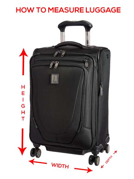 Luggage linear store inches measurement