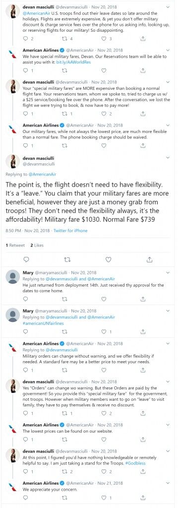 american airlines bolsagage fees military dependents