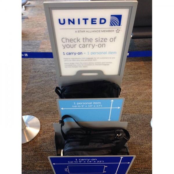 How strict is United with personal items for normal Economy ticket