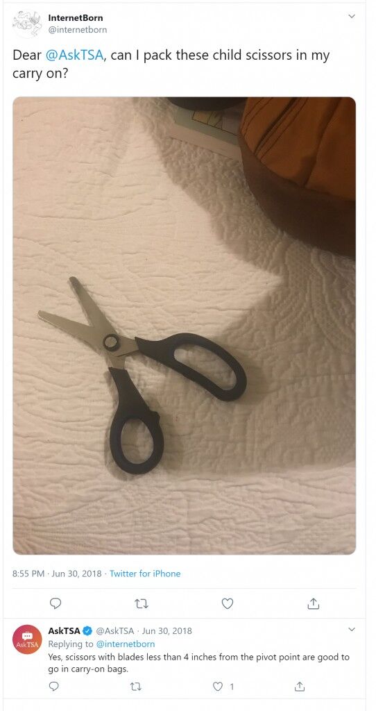 Miniature Storklette Scissors, TSA Approved