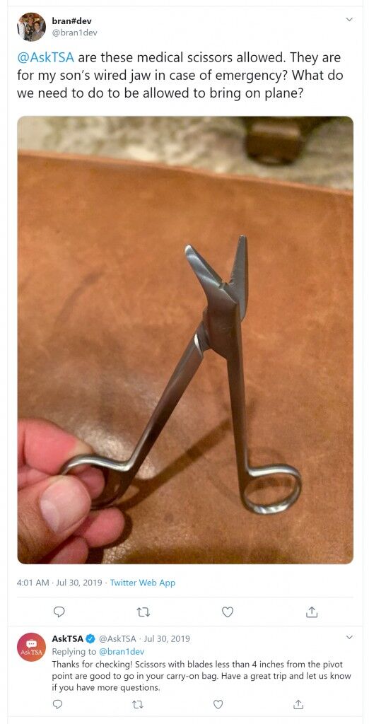 scissors you can take on a plane