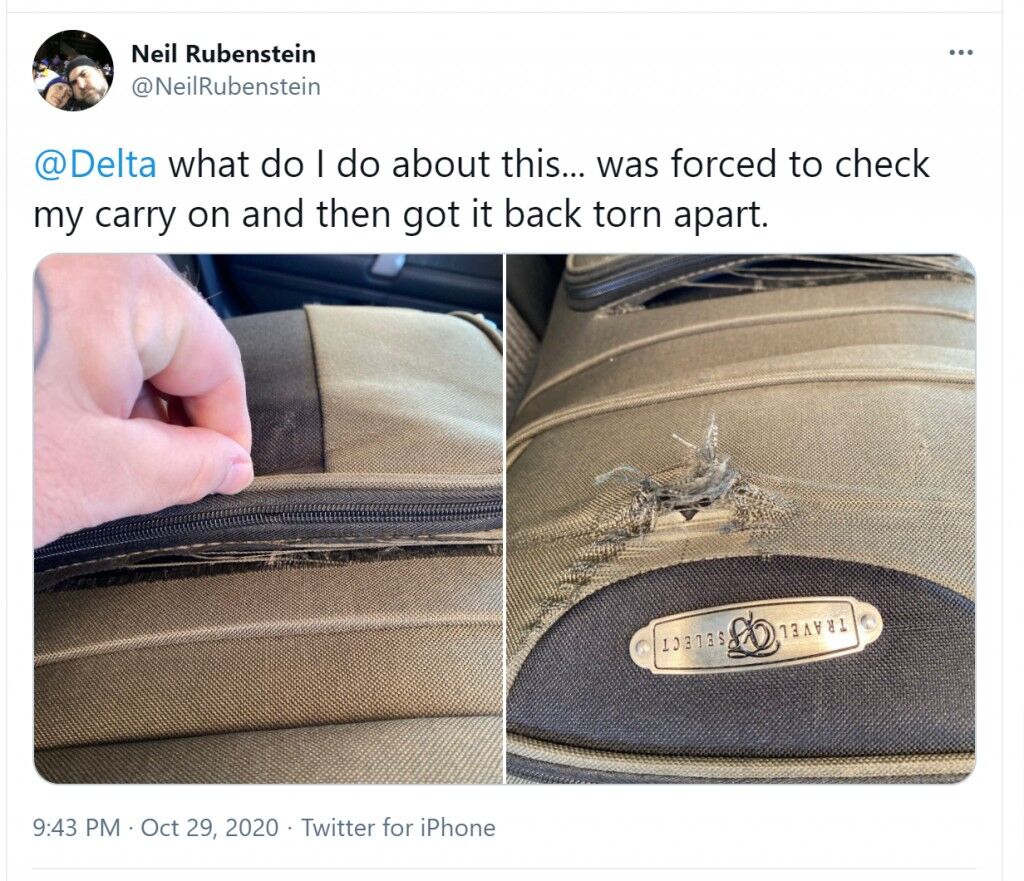 delta checked bag items