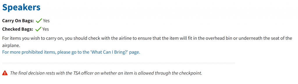 can i carry alexa in checked luggage