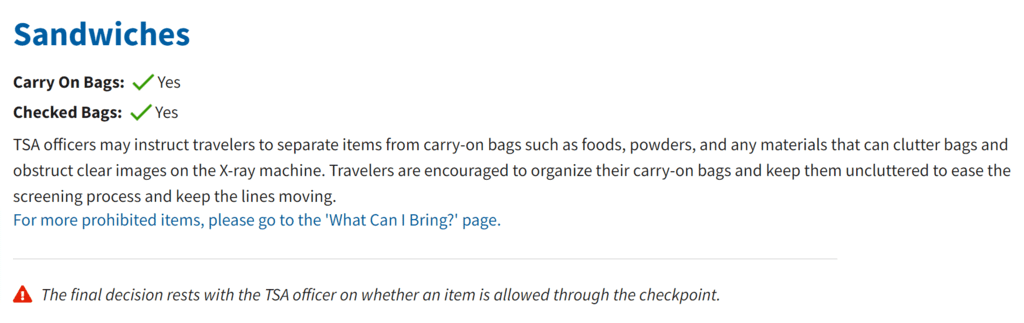 Can You Bring Sandwiches On A Plane Through Airport Security (TSA Rules)